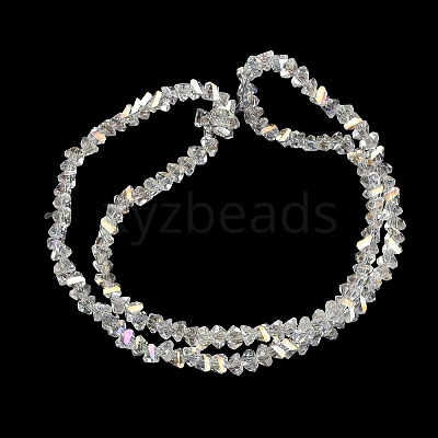 Electroplate Transparent Glass Beads Strands EGLA-P061-04C-AB16-1