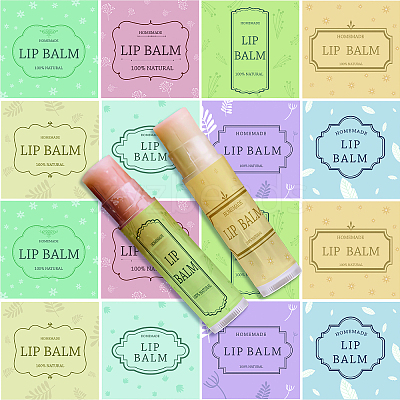 80Pcs 8 Style Lip Balm DIY Label Sticker DIY-CP0007-95H-1