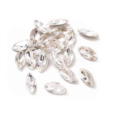 Glass Rhinestone Cabochons GGLA-P002-03A-09-1