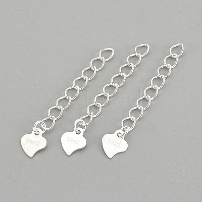 925 Sterling Silver Twisted Extender Chains STER-S002-32-1