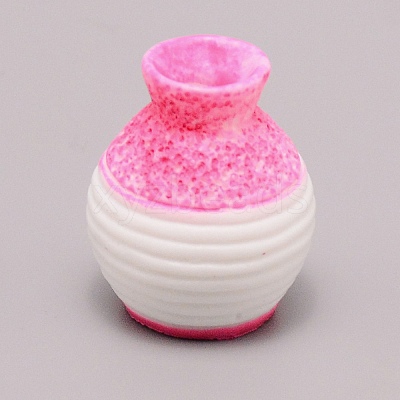 Resin Vase Miniature Flowerpot Ornaments AJEW-WH0251-96D-1