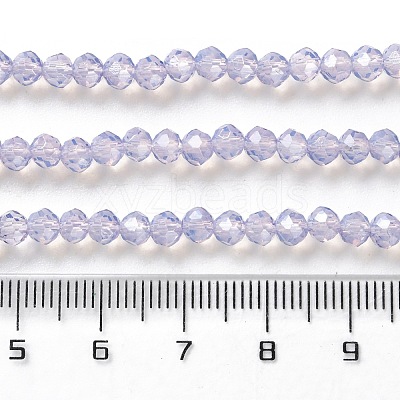 Baking Paint Transparent Glass Beads Strands DGLA-A034-J4MM-D03-1