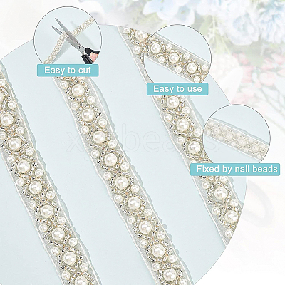 3.05M Imitation Polyeste with ABS Plastic Beaded Trimming OCOR-BC0001-88-1