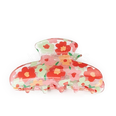 Flower PVC Claw Hair Clips PW-WG88AB0-05-1
