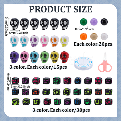 Halloween Theme DIY Bracelets Making Kits DIY-WH0750-046-1