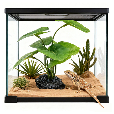 Plastic Artificial Green Leaf Aquarium Plant AJEW-SP0006-20-1
