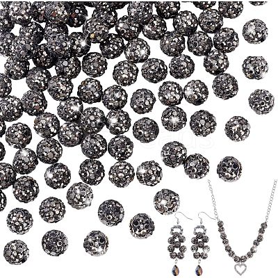 100Pcs Pave Disco Ball Beads FIND-PH0022-10-1