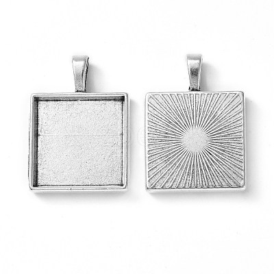 Tibetan Style Alloy Pendant Cabochon Settings X-TIBEP-A123359-AS-FF-1