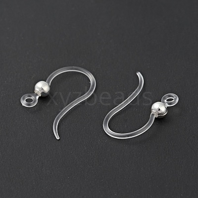 Transparent Resin Earring Hooks RESI-G050-01S-1