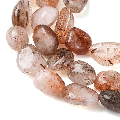Natural Rutilated Quartz Beads Strands G-P568-C10-01-1