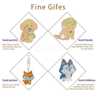 DIY Diamond Painting Keychain Kits DIY-WH0166-39-1