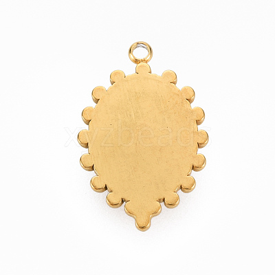 304 Stainless Steel Pendants STAS-N087-42C-1