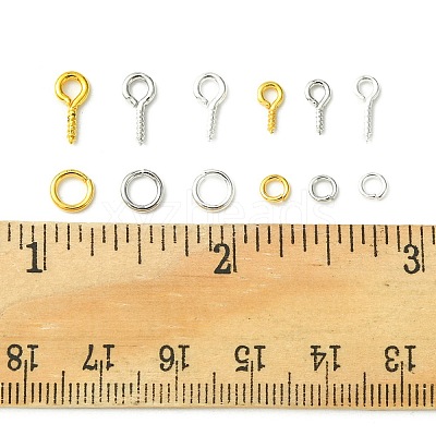 DIY 510Pcs 6 Style Iron Screw Eye Pin Peg Bails DIY-FS0005-34-1