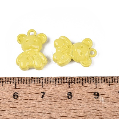 Spray Painted Alloy Pendants PALLOY-Q466-03F-1