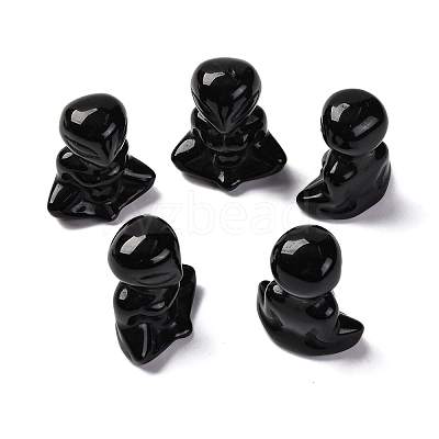 Natural Obsidian Display Decorations DJEW-P019-E01-1