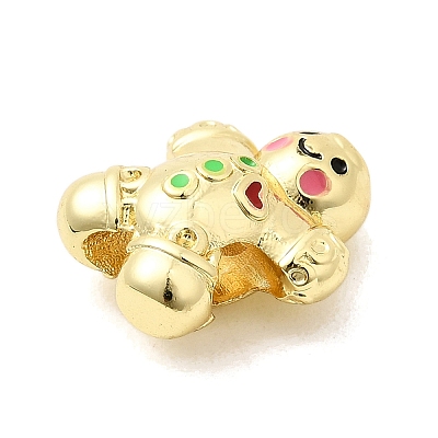 Christmas Brass Enamel Beads KK-L258-02G-04-1