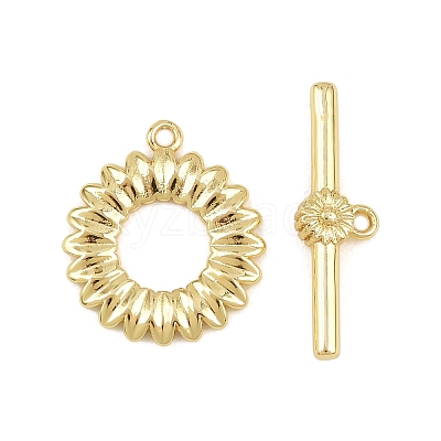 Brass Toggle Clasps KK-G548-34C-G-1