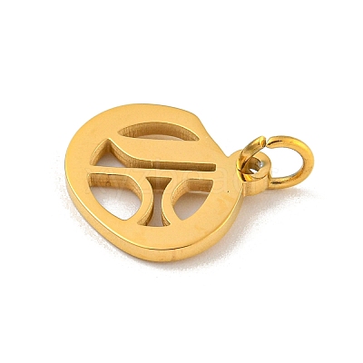 Ion Plating(IP) 304 Stainless Steel Charms STAS-I010-01G-O-1