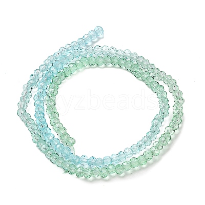 Transparent Painted Glass Beads Strands X-DGLA-A034-T1mm-A16-1