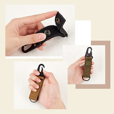 6Pcs 3 Colors Zinc Alloy Outdoor Carabiners Hanger Buckle Hook TOOL-FH0001-21-1