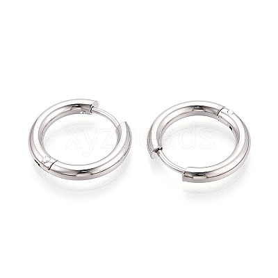 304 Stainless Steel Hoop Earrings EJEW-T048-24A-P-1