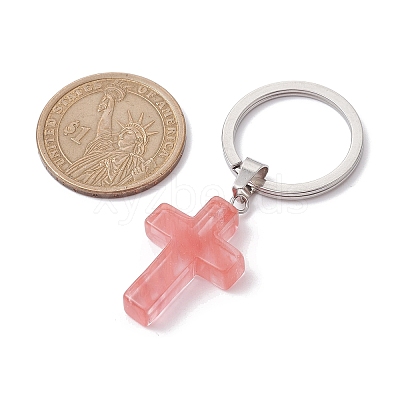 Synthetic & Natural Mixed Gemstone Keychains KEYC-JKC00729-1