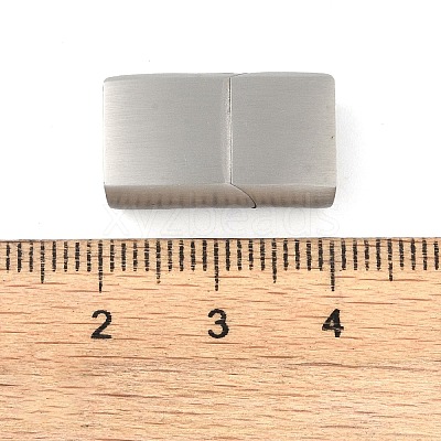 Tarnish Resistant 316 Surgical Stainless Steel Magnetic Clasps with Glue-in Ends STAS-F269-02P-01-1