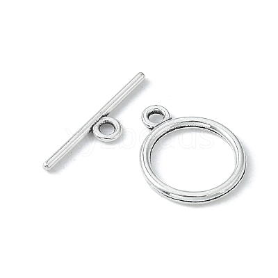 Tibetan Style Toggle Clasps TIBEP-A12208-S-LF-1