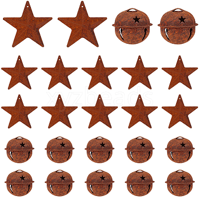 40Pcs 2 Styles Iron Pendants IFIN-CN0001-01-1