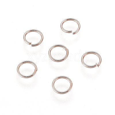 304 Stainless Steel Open Jump Rings STAS-O098-01RG-06-1