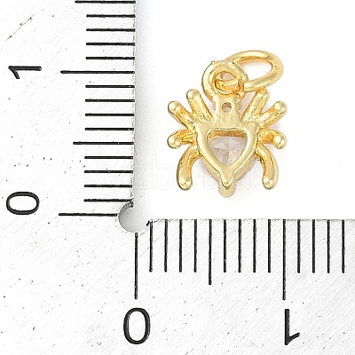 Brass Micro Pave Cubic Zirconia Pendants KK-S390-03G-03-1
