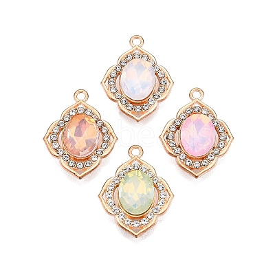 Alloy Glass Pendants PALLOY-N176-62KCG-1