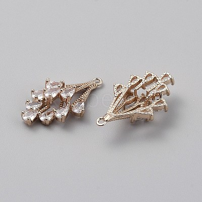 Brass Micro Pave Cubic Zirconia Pendants KK-WH0088-29-1