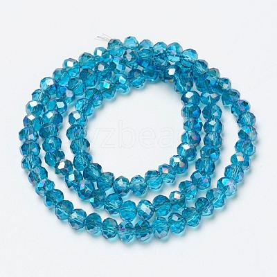Electroplate Glass Beads Strands EGLA-A034-T8mm-I04-1
