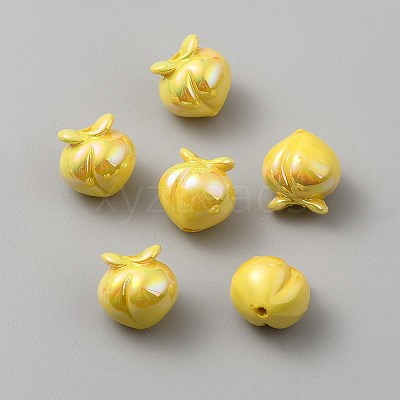 UV Plating Opaque Acrylic Beads OACR-A039-01B-1