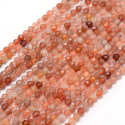 Natural Sunstone Beads Strands G-E411-13A-3mm-1
