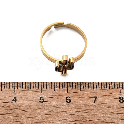 304 Stainless Steel Adjustable Rings for Women LS-RJEW-F169-01G-05-1