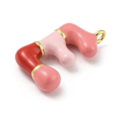 Brass Enamel Pendants KK-E093-03G-E-1