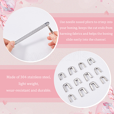 180Pcs 3 Styles 304 Stainless Steel Spiral Bone Tips STAS-GF0001-20-1