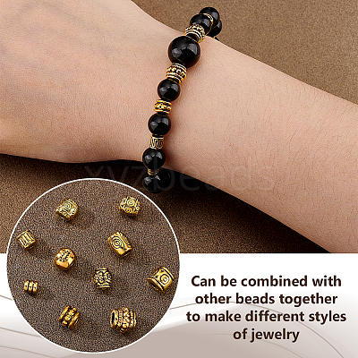 Tibetan Style Alloy Beads TIBEB-GA0001-02AG-1