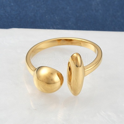 304 Stainless Steel Open Cuff Rings RJEW-S627-01B-G-1