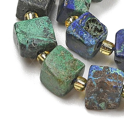 Natural Azurite Beads Strands G-G053-B20-03-1