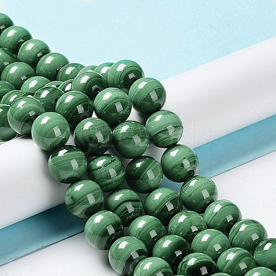 Natural Malachite Beads Strands G-F571-27AB1-3mm-1