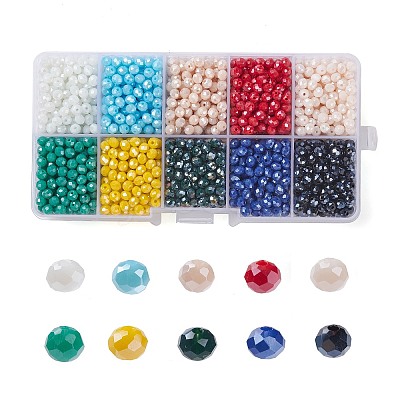 Electroplate Glass Beads EGLA-X0006-01F-4mm-1
