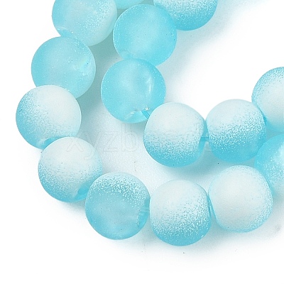 Frosted Crackle Glass Beads X1-GLAA-U001-8mm-M08-1