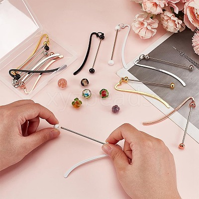 10Pcs 5 Colors Iron Bookmark Findings IFIN-AR0001-41-1