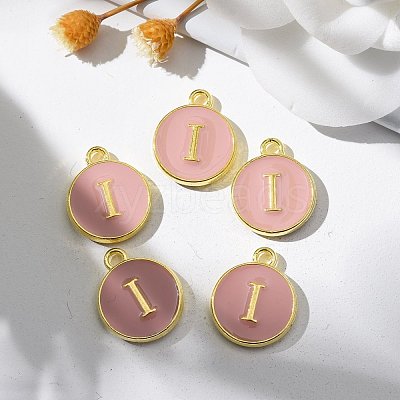 Golden Plated Alloy Enamel Charms ENAM-S118-07I-1