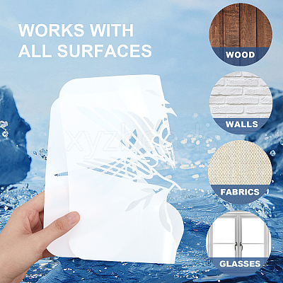 1 Set PET Hollow Out Drawing Painting Stencils DIY-MA0003-60-1