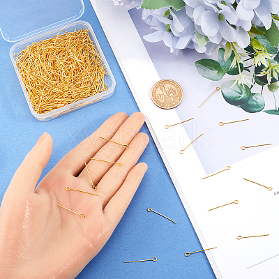 600Pcs Brass Eye Pin KK-SP0001-69A-G-1