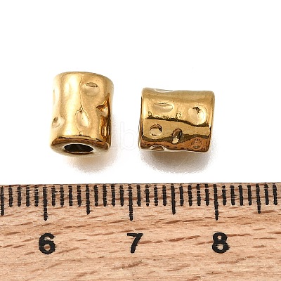 Hammered Textured 304 Stainless Steel Spacer Beads STAS-L315-073A-G02-1